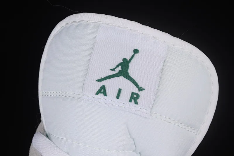 All categories Air Jordan Jordan series basketball shoes Air Jordan 1 Mid Different versions Air Jordan 1 Mid AJ1 Joe 1 white gray green mid-top basketball shoes DC7294-103